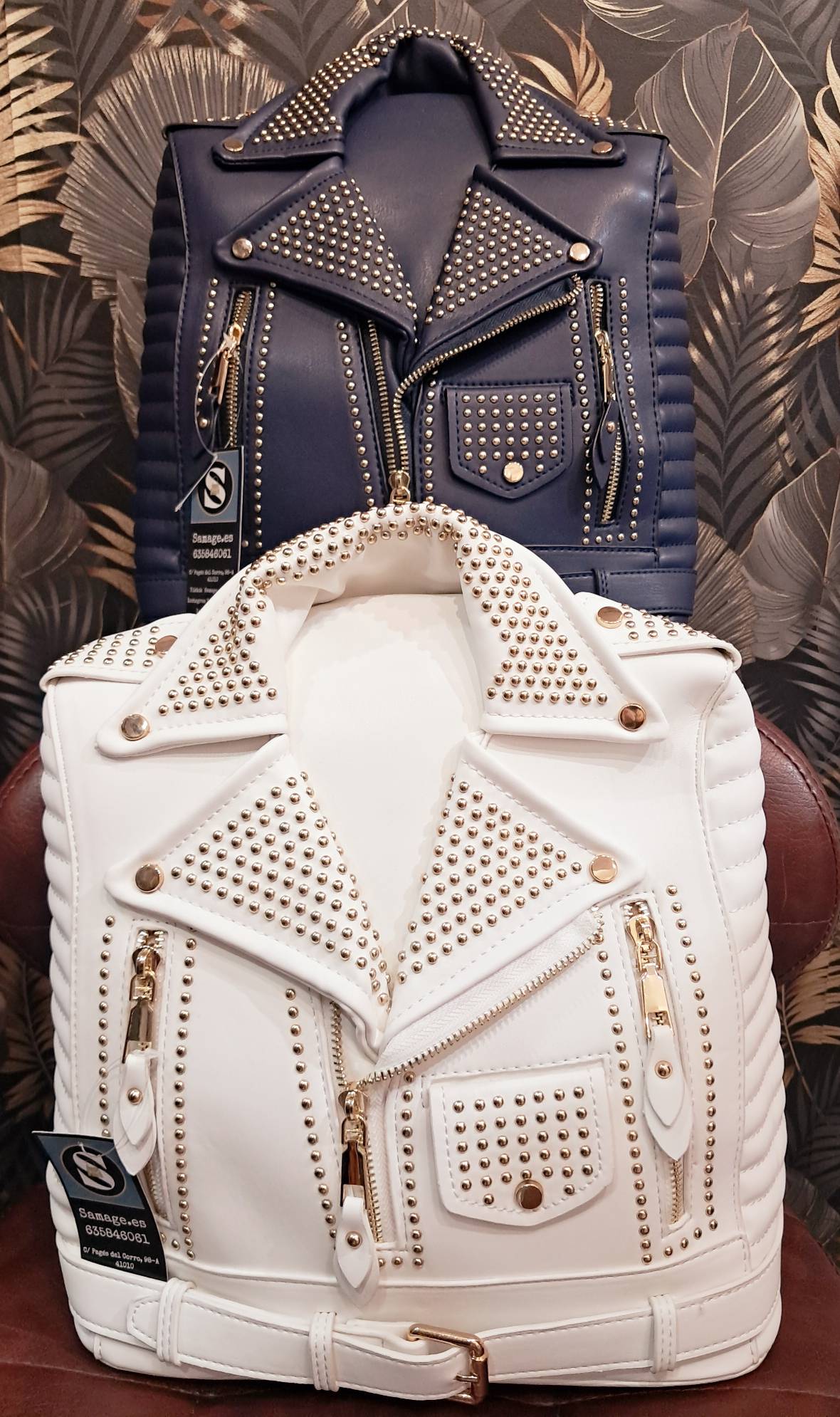 Bolso Biker Diva Blanco
